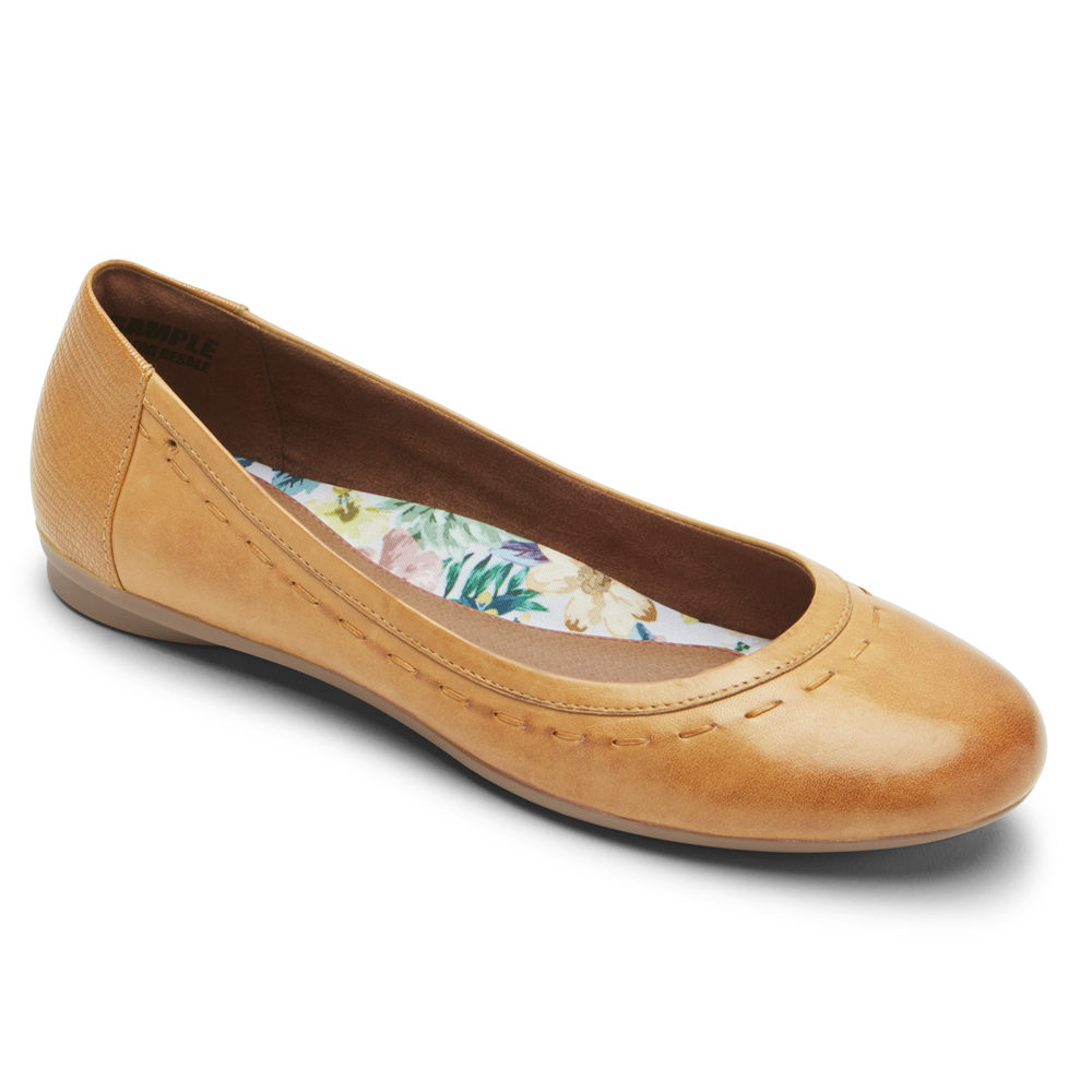 Rockport Singapore Womens Flats - Cobb Hill Maiika Ballet Yellow - KL6152094